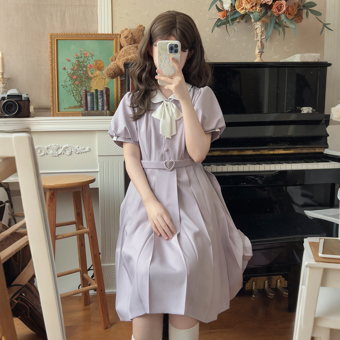 樱花家族原创jk制服【池川行】甜美优雅连衣裙盛夏服短袖套装女