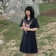 夏服套装 樱花家族jk制服 水手服短袖 绀色基础款 女 灰粉三本