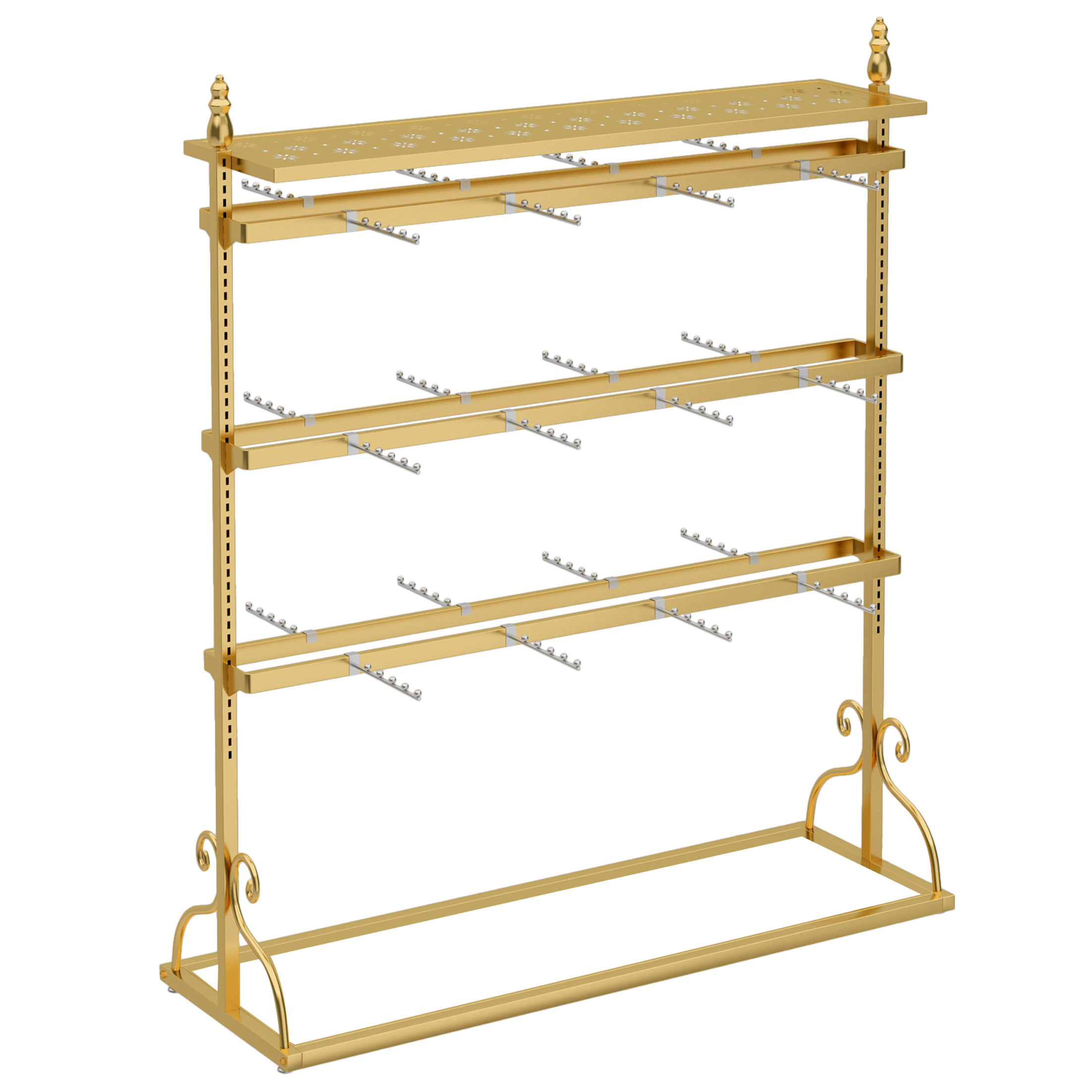直播间内衣内裤短裤货架展示架双面铁艺可调节拖鞋棉鞋饰品陈列架