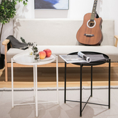 聆扬朴利北欧格拉登托盘桌客厅沙发边桌角几铁艺茶几简易小圆桌