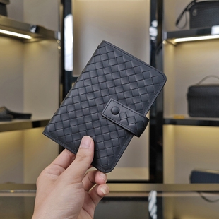 头层牛皮编织护照包证件夹收纳包男士真皮护照夹商务休闲轻薄卡包