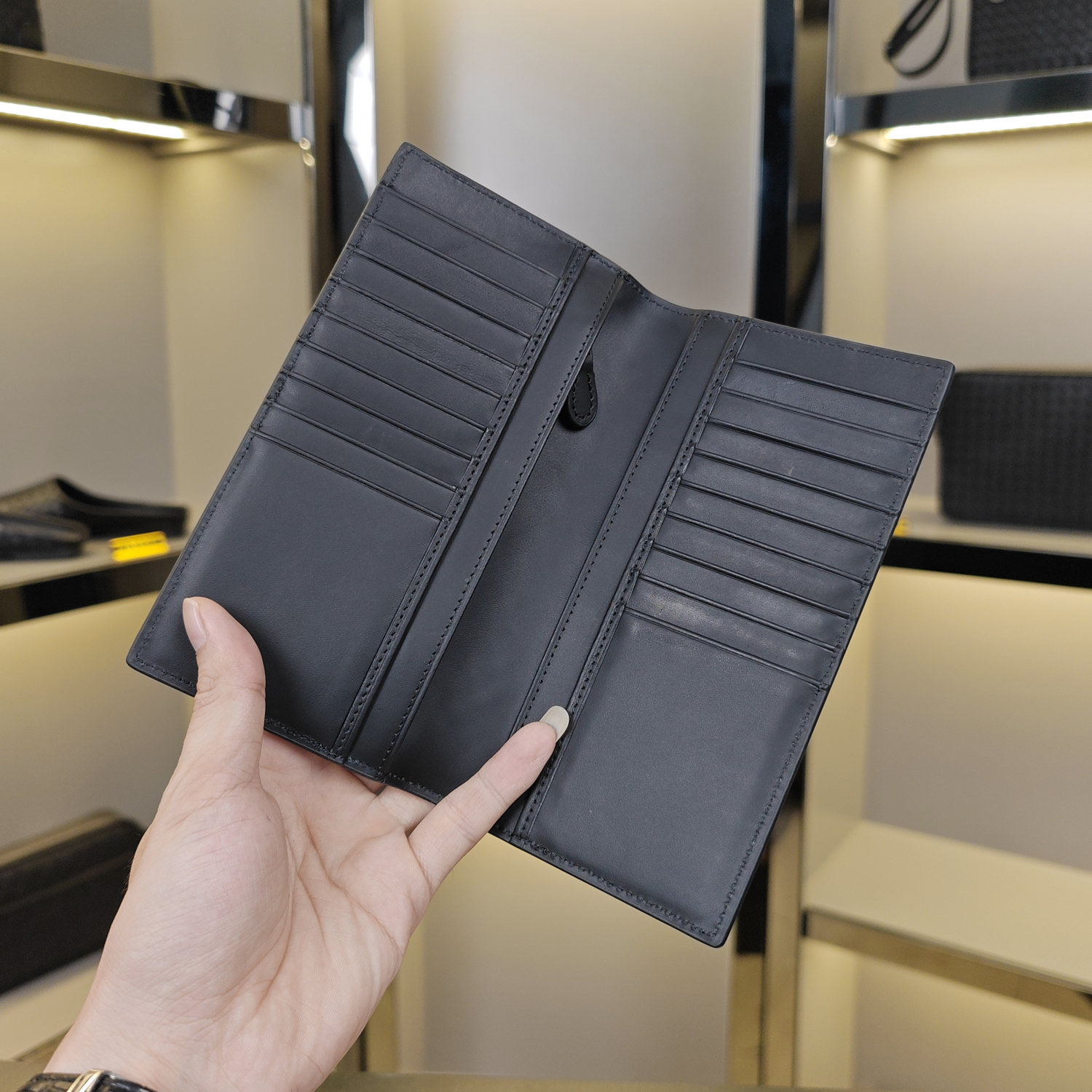 卡包钱包一体包真皮手工编织