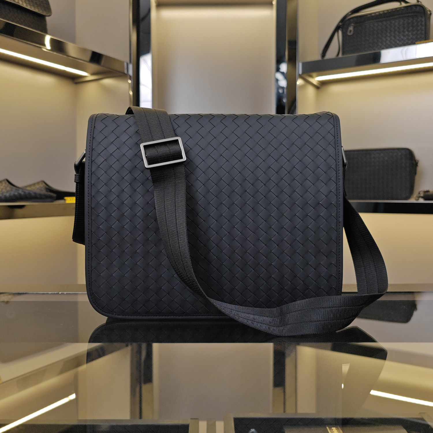 斜挎包男款 时尚挎包真皮编织邮差包小牛皮男包休闲单肩男士背包