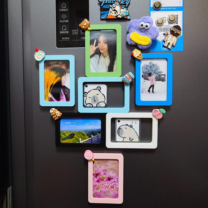 创意磁吸冰箱贴3寸亚克力相框