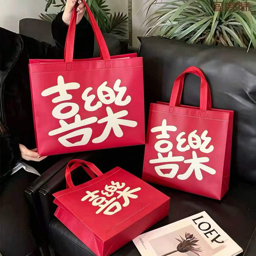 服装店无纺布手提袋定制LOGO加厚