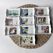 姆明moomin陶瓷碟亚美史力奇佐料碟果酱盘调味碟茶包餐具1套包邮