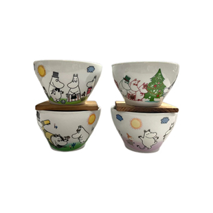 姆明甜品碗北欧风早餐小碗节食儿童辅食雪糕水果零食碗酱料碗卡通