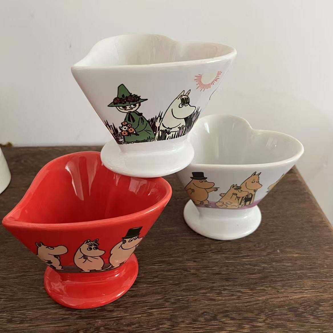 可收藏姆明甜品杯慕斯杯蛋糕烘焙杯子套装/情侣对杯