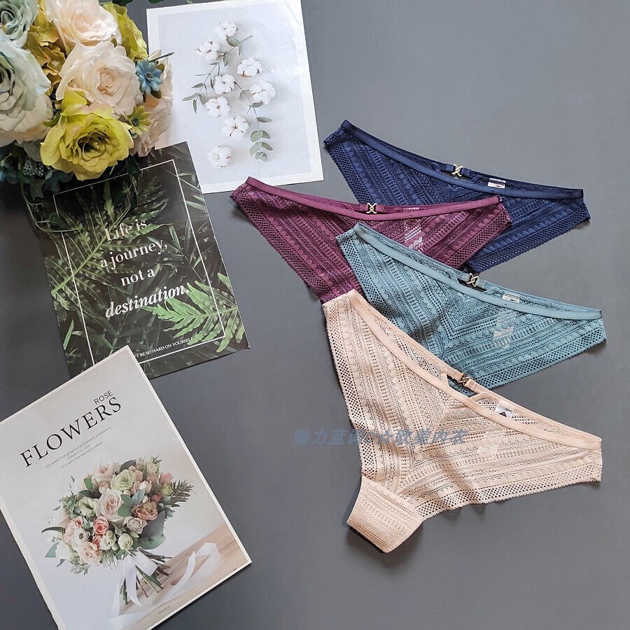 半臀三角裤镂空蕾丝低腰女性感