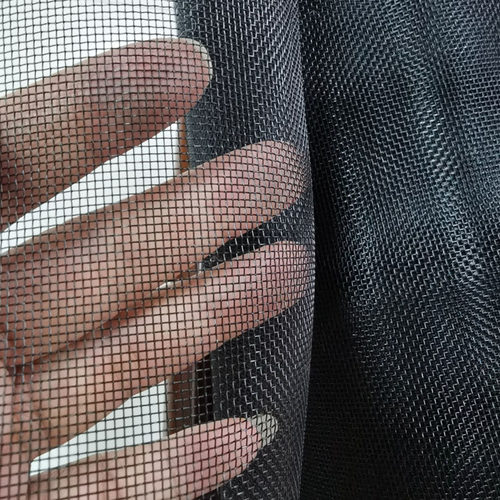 黑色PET耐高温涤纶网纱阻燃布料