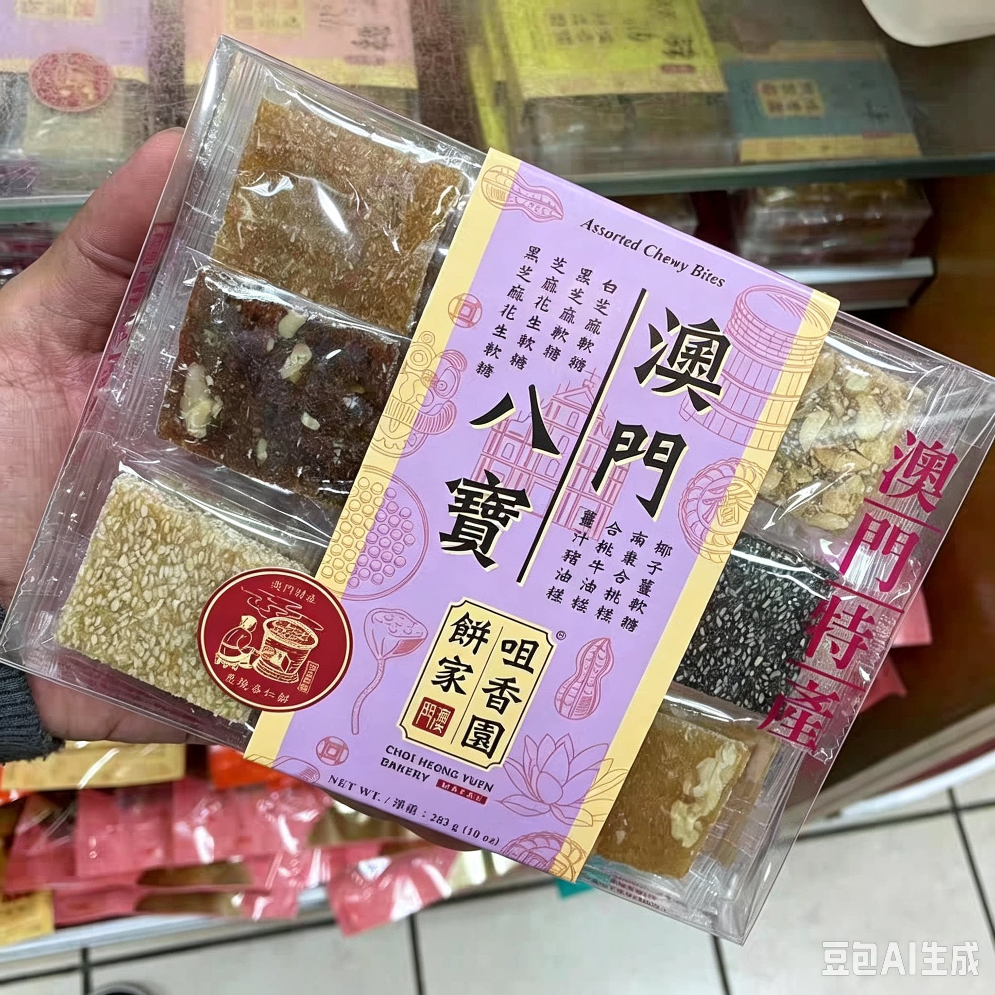 澳门咀香园代购 姜汁/椰汁合桃/ 榄仁猪油糕 传统糕点休闲零食