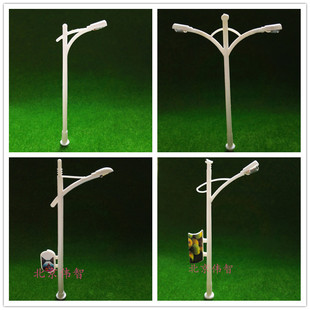 建筑模型材料学生作业沙盘制作DIY手工单头双头发光路灯模型