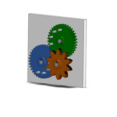 50.齿轮驱动的正反旋转机构solidworks2020模型带约束和运动仿真