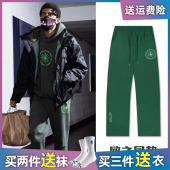 束脚男 墨绿篮球训练卫裤 herkaiandi欧文个人品牌纯棉美式 运动长裤