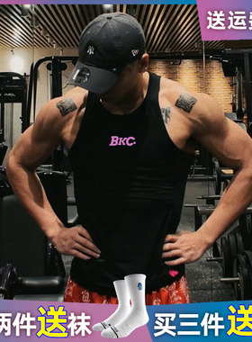 BKC美式运动紧身衣无袖美式球员版GI版型面料篮球训练健身背心男