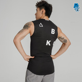 BKC美式 速干健身无袖 logo三角宽肩运动无袖 T恤GI面料篮球训练无袖