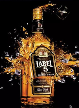 英国五世醇黑威士忌精品原瓶进口洋酒200mL旅游小酒中度酒浓厚型