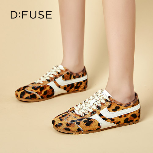 迪芙斯春季复古软底德训鞋女