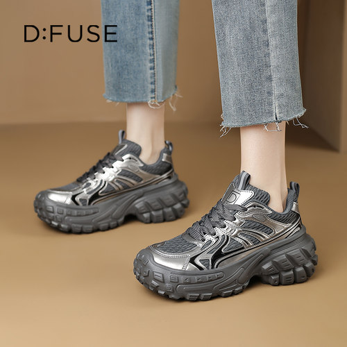 迪芙斯老爹鞋厚底增高休闲鞋