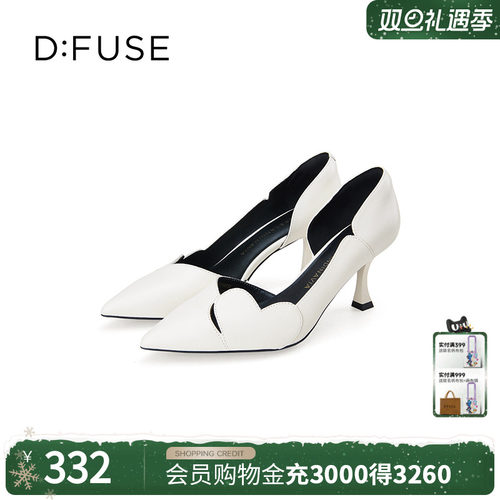 迪芙斯原创心形剪裁高跟鞋