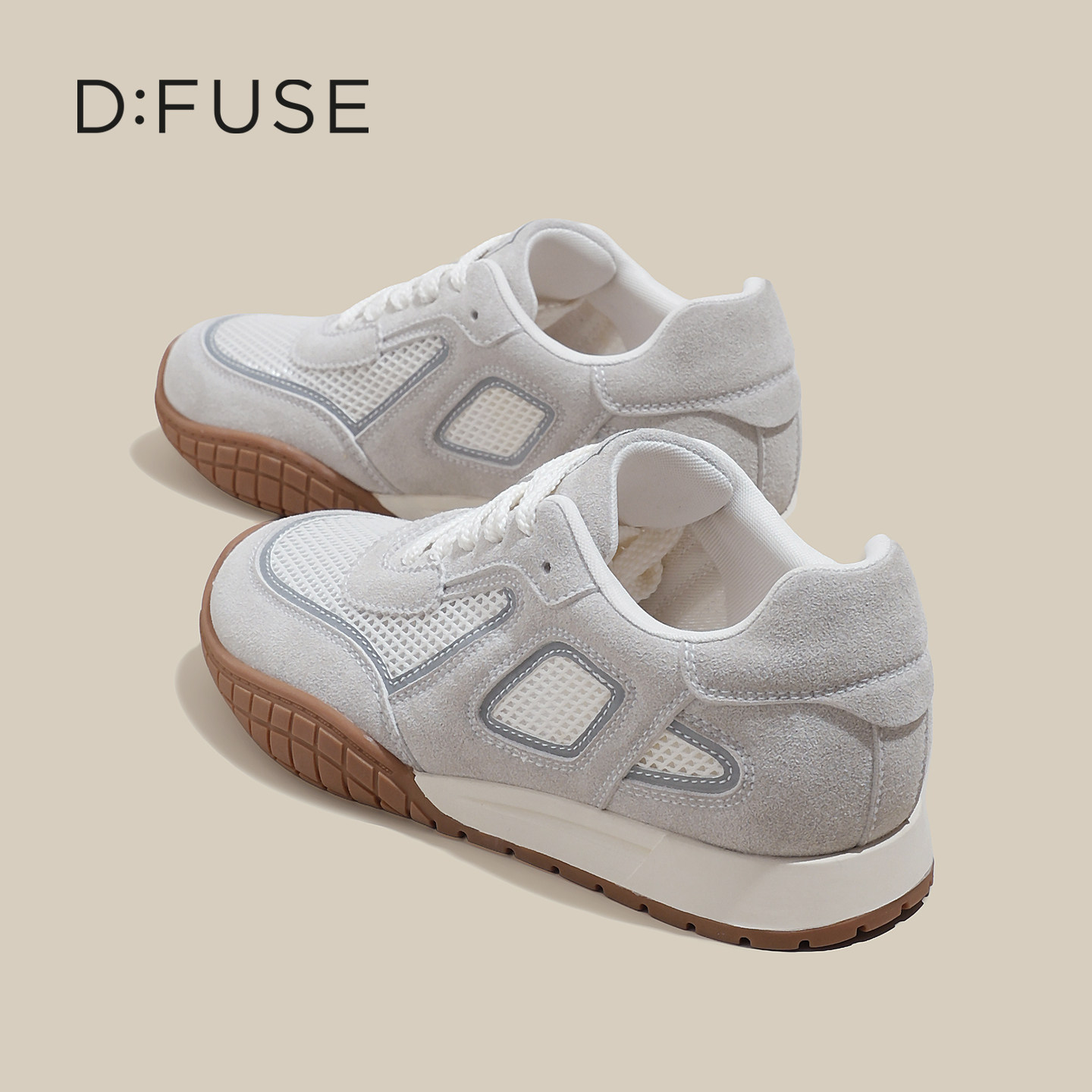 迪芙斯复古德训板鞋女款2026新款鞋子夏季网面透气超火休闲阿甘鞋