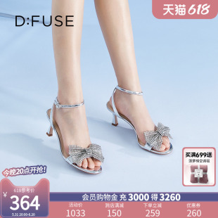 蝴蝶结高跟凉鞋 公主鞋 新款 DFuse迪芙斯夏季 女细跟DF32115333