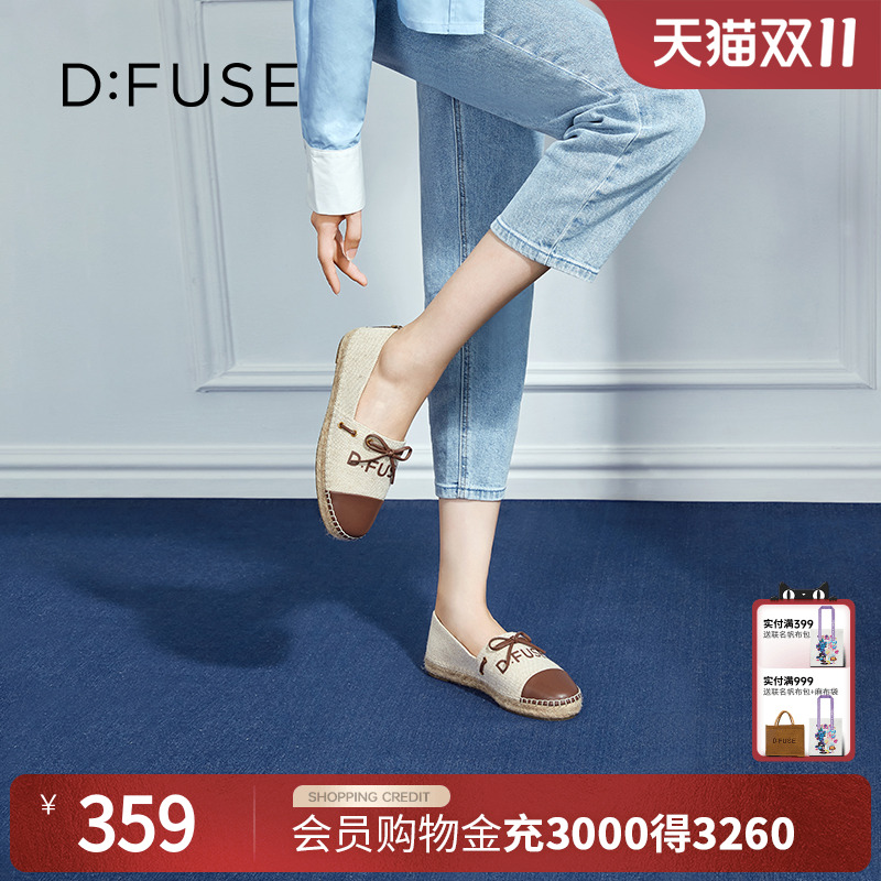 蝴蝶结圆头休闲舒适渔夫鞋