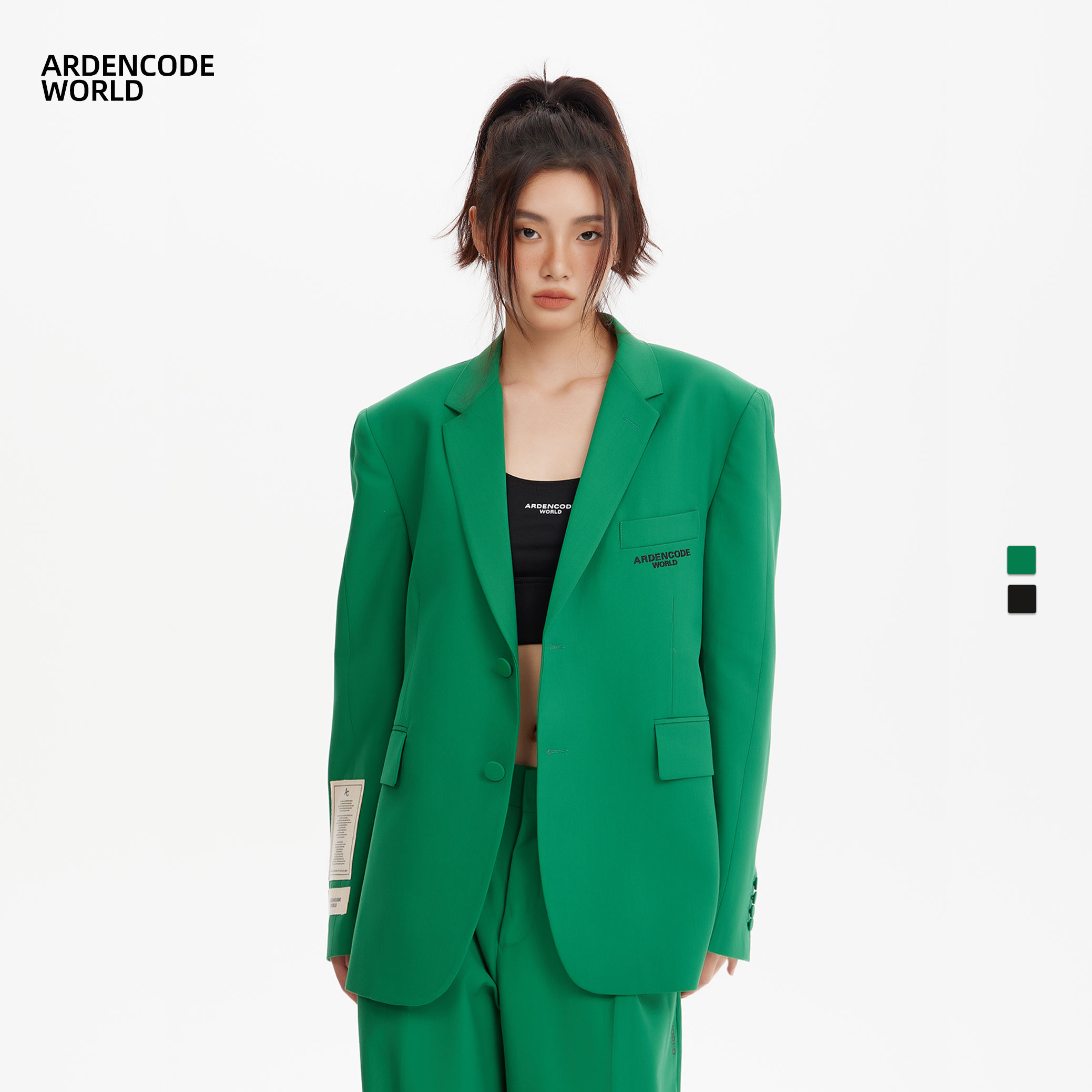 ARDENCOD极光绿西服男女同款