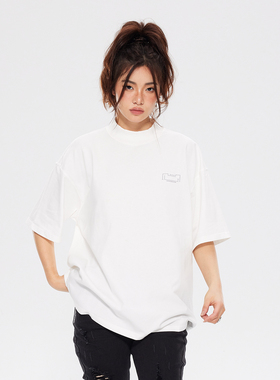 ARDENCODE W 引导 | 男女同款半高领印花T恤时尚百搭纯棉短袖