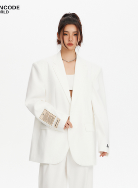 ARDENCODE W 引导 | 男女同款女西装外套oversize白色小西服套装