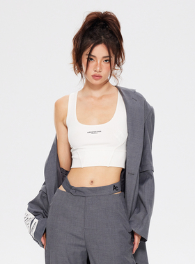 ARDENCODE W 元素丨女款后背水洗印花背心打底外穿吊带背心