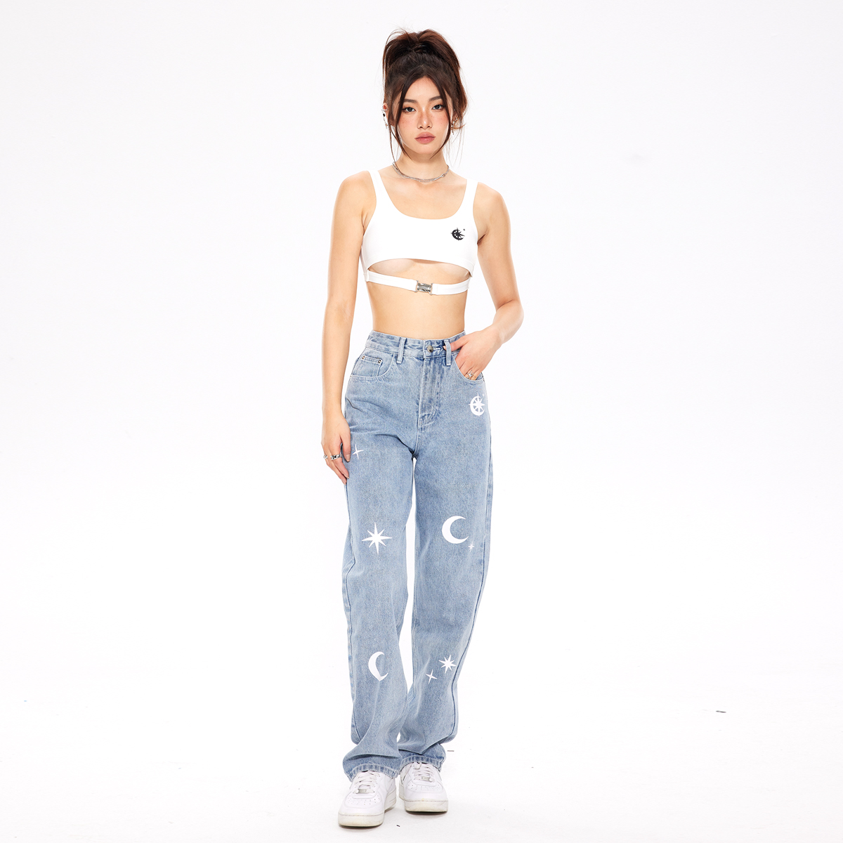 长裤常规牛仔秋冬做旧水洗