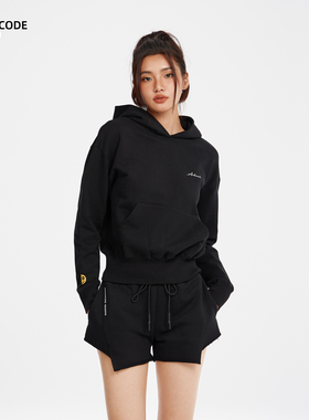 ARDENCODE R丨女款毛边松紧休闲高腰宽松超短裤夏季潮ins