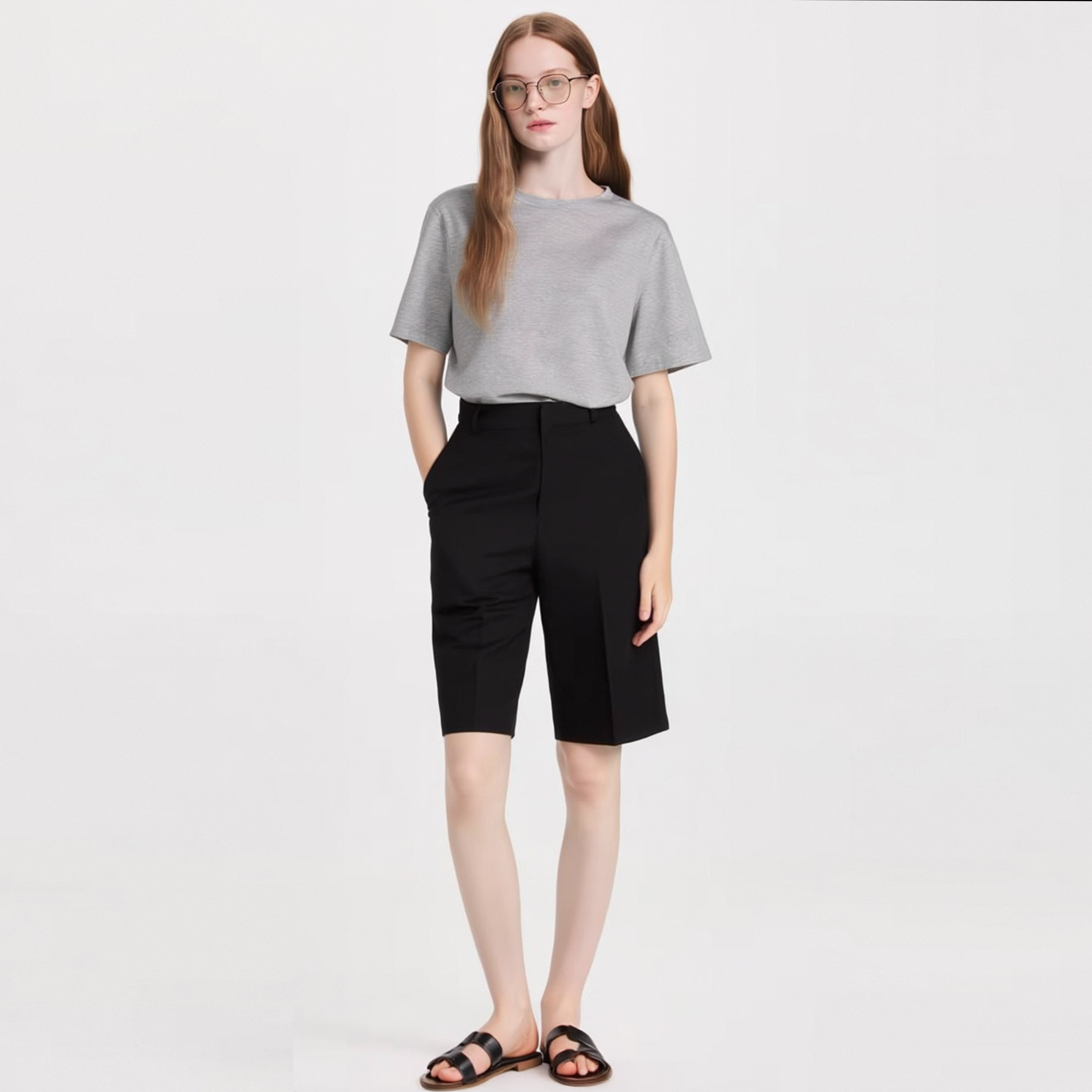 西裤直筒夏季瘦高设计百搭休闲