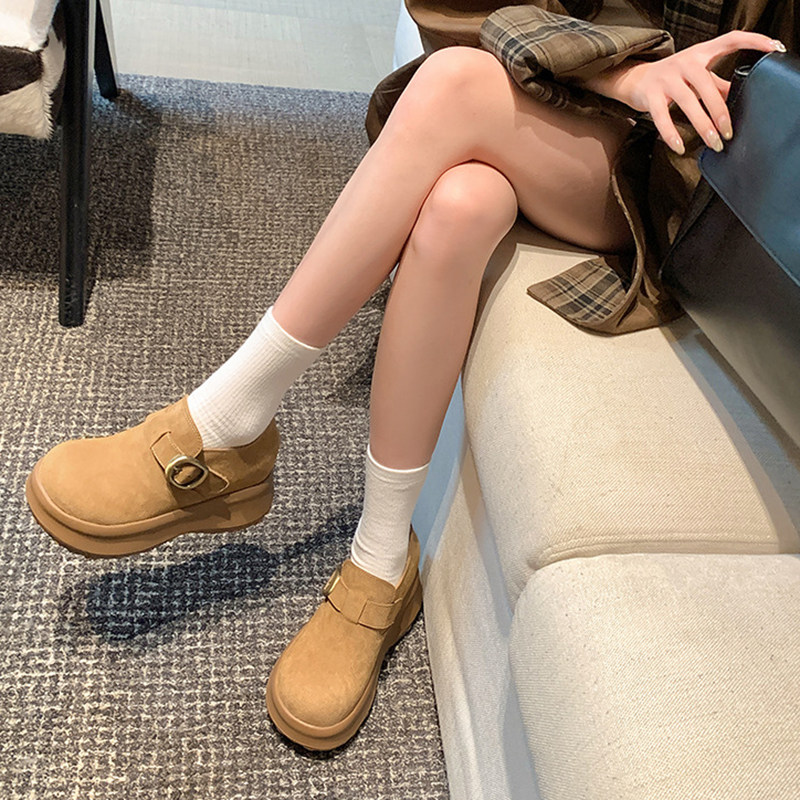 秋冬保暖加绒高勃肯鞋女真皮10cm内增毛毛鞋一脚蹬复古百搭休闲鞋,女鞋,勃肯鞋/软木鞋,淘宝优惠券,粉丝福利购,淘宝优惠卷