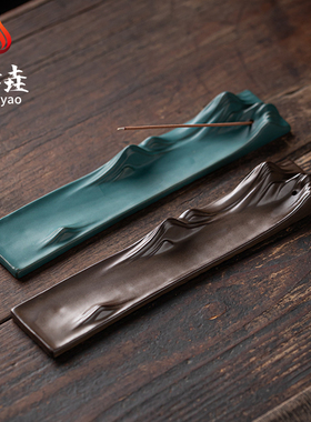 秦垚陶瓷千里江山线香炉