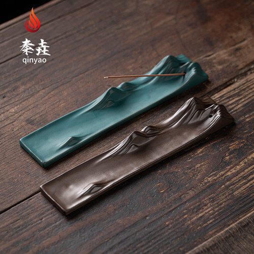 秦垚陶瓷千里江山线香炉