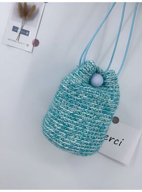 【阿林工坊】ins同款风水桶束口包DIY手工钩针材料包
