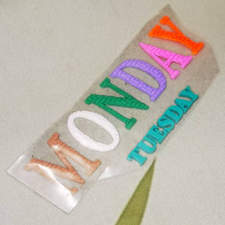 100个Monday热转印烫钻立体硅胶厚板烫画贴软胶标衣服logo补丁贴,纺织面料/辅料/配套,烫画/烫图/烫钻,淘宝优惠券,粉丝福利购,淘宝优惠卷