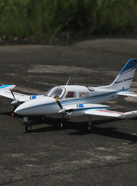Dynam迪乐美 Cessna310翼展1.3m双发正反桨像真机电动遥控固定翼