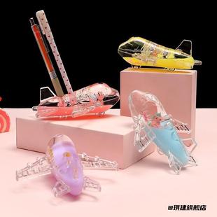 公仔飞机办公活动学生夜光航船笔插模型创意漂浮礼品文具桌面同款