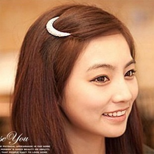 边夹叶子一字夹刘海夹欧美儿童月亮发夹发饰饰品复古爆款橄榄枝