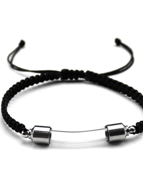 空心空瓶吊坠随身瓶装弯管平结纪念瓶手饰编织玻璃许愿纪念朱砂