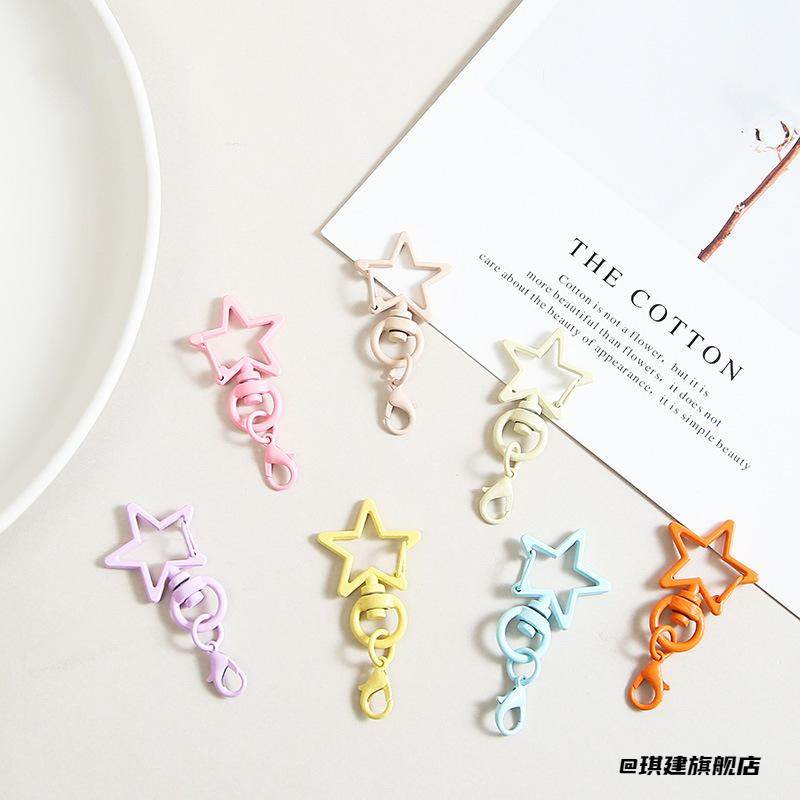 挂饰马卡龙色五角星diy彩色五角星龙虾扣挂钩带龙虾扣饰品配件,饰品/流行首饰/时尚饰品新,扣,淘宝优惠券,粉丝福利购,淘宝优惠卷