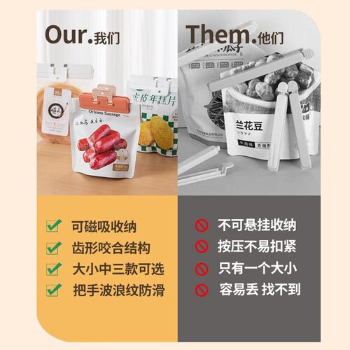 餐具面包袋封口条封口卧室零食夹