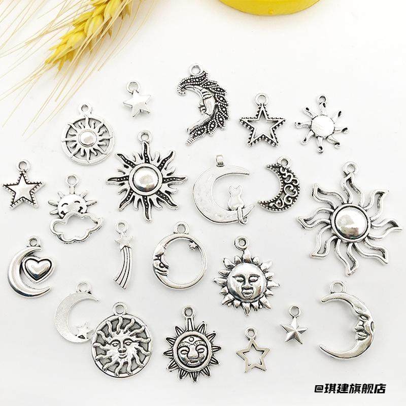 耳饰手工太阳月亮耳环复古小挂件滴胶太阳月亮手作diy耳饰星星,饰品/流行首饰/时尚饰品新,线,淘宝优惠券,粉丝福利购,淘宝优惠卷