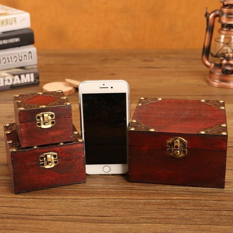 仿古木头盒子做旧木头方形饰盒轻奢饰品储物整理摆件百宝箱密室,家居饰品,饰品盒,淘宝优惠券,粉丝福利购,淘宝优惠卷