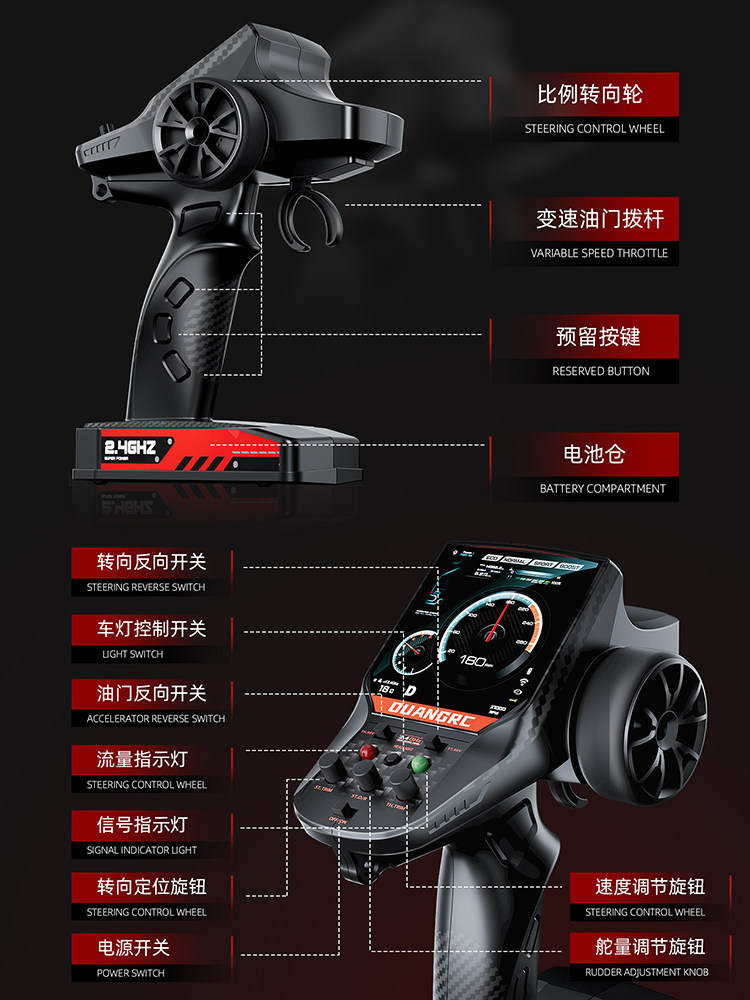 전문 브러시리스 RC 원격 제어 자동차 4륜 구동 오프로드 등산 장난감 자동차 경주 고속 큰 발 드리프트 소년 금속