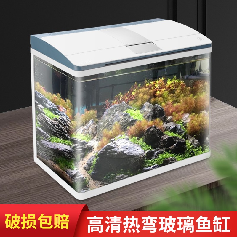 鱼缸水族箱免换水生态高清玻璃鱼缸客厅小型长方形家用中型金鱼缸