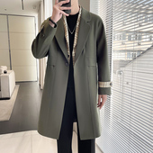 K536 模特图 P98 假两件过膝长裤 风衣外套 2025秋季 新款